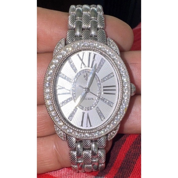 Judith Ripka MOP Roman Numerals CZ Watch EXCELLENT CONDITION main image 9